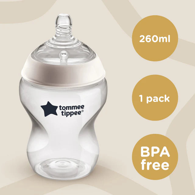 Feeding Bottles:Tommee Tippee Closer to Nature Bottles 260ml Single