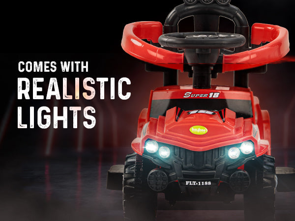 3 in 1 Super Push Car Red