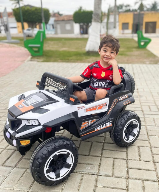 12 V Battery Powered Rechargeable Jeep-White