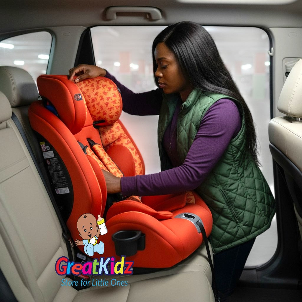 Portable Isofix Baby Safety Car Seat-Orange