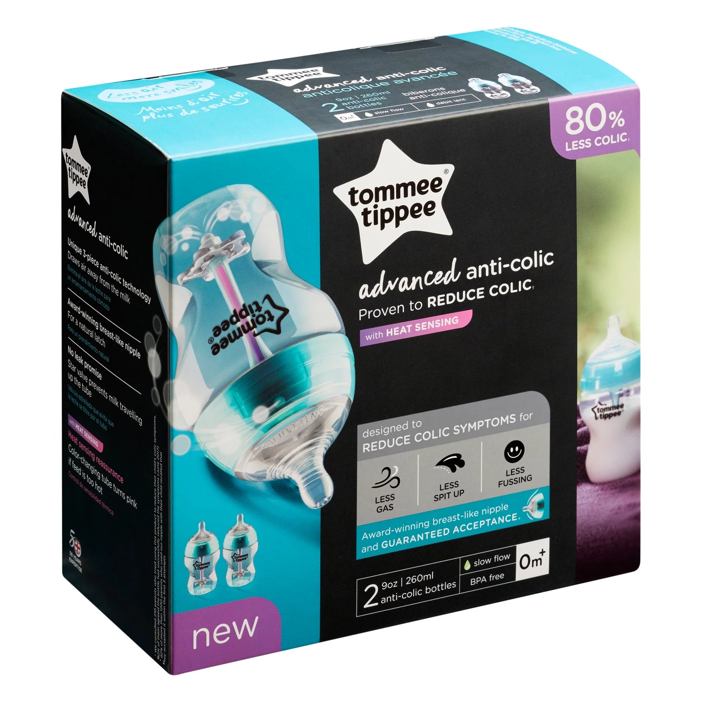 Feeding Bottles: Tommee Tippee 3 Piece Set