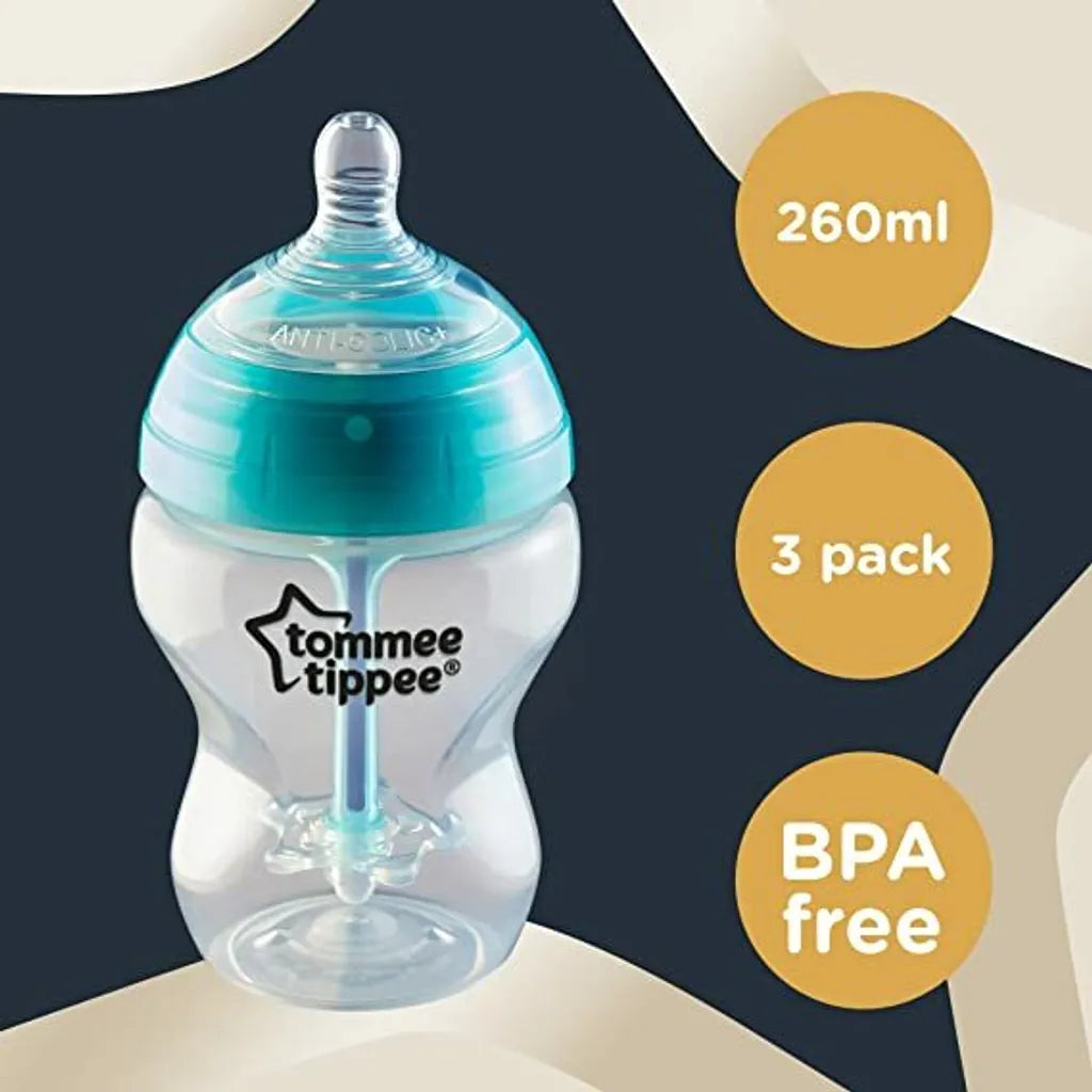 Feeding Bottles: Tommee Tippee 3 Piece Set
