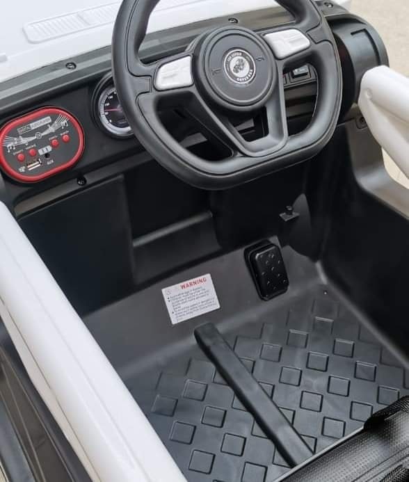 12 V Battery Powered  Rechargeable Jeep - White