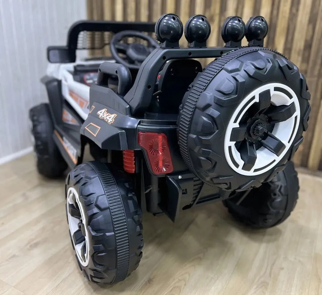 12 V Battery Powered Rechargeable Jeep-White