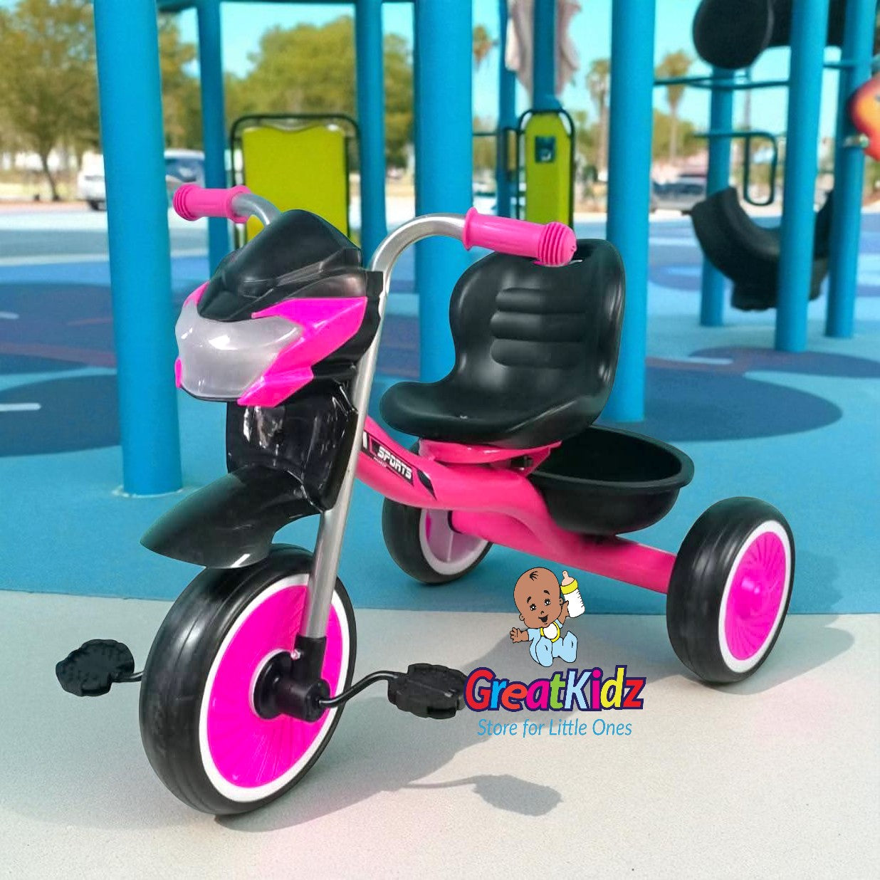 Baby Tricycle , Children Toddler Trike - 1-3 Years-Pink