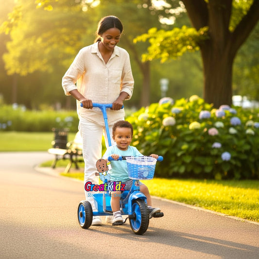 Tricycle Kids Trike with Push Handle