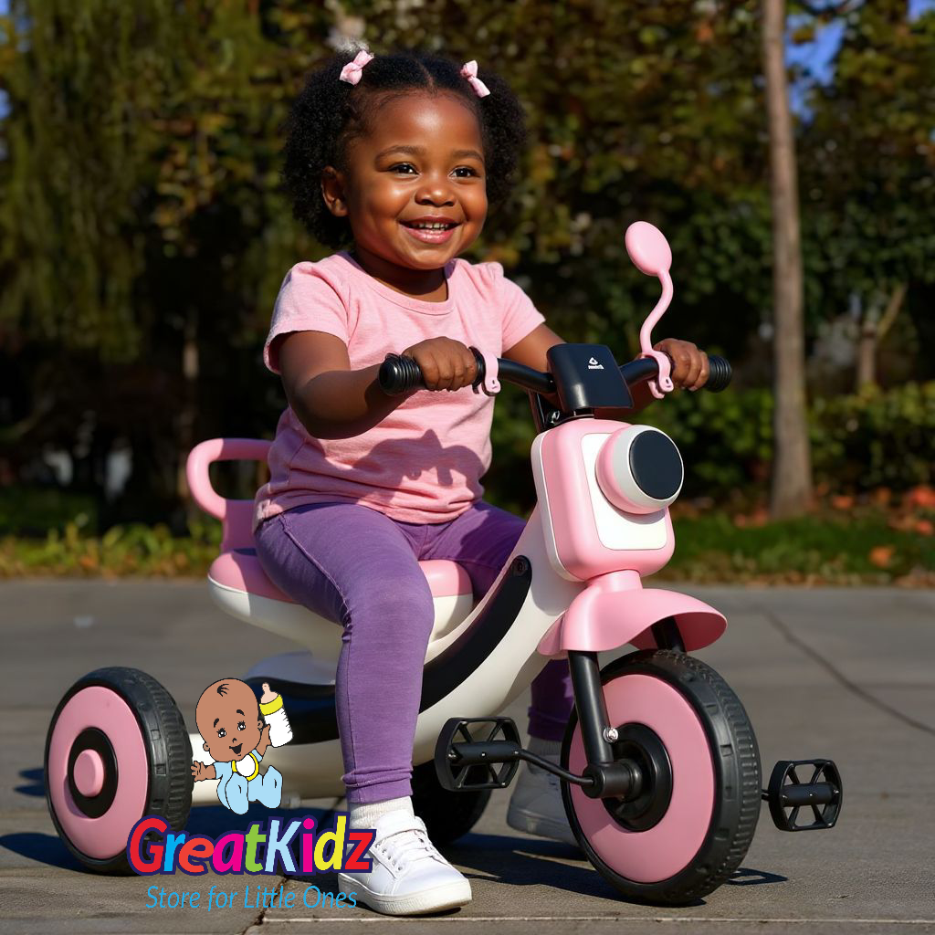 Baby Tricycles Musical  Kids Trike 1-3 Years -Pink