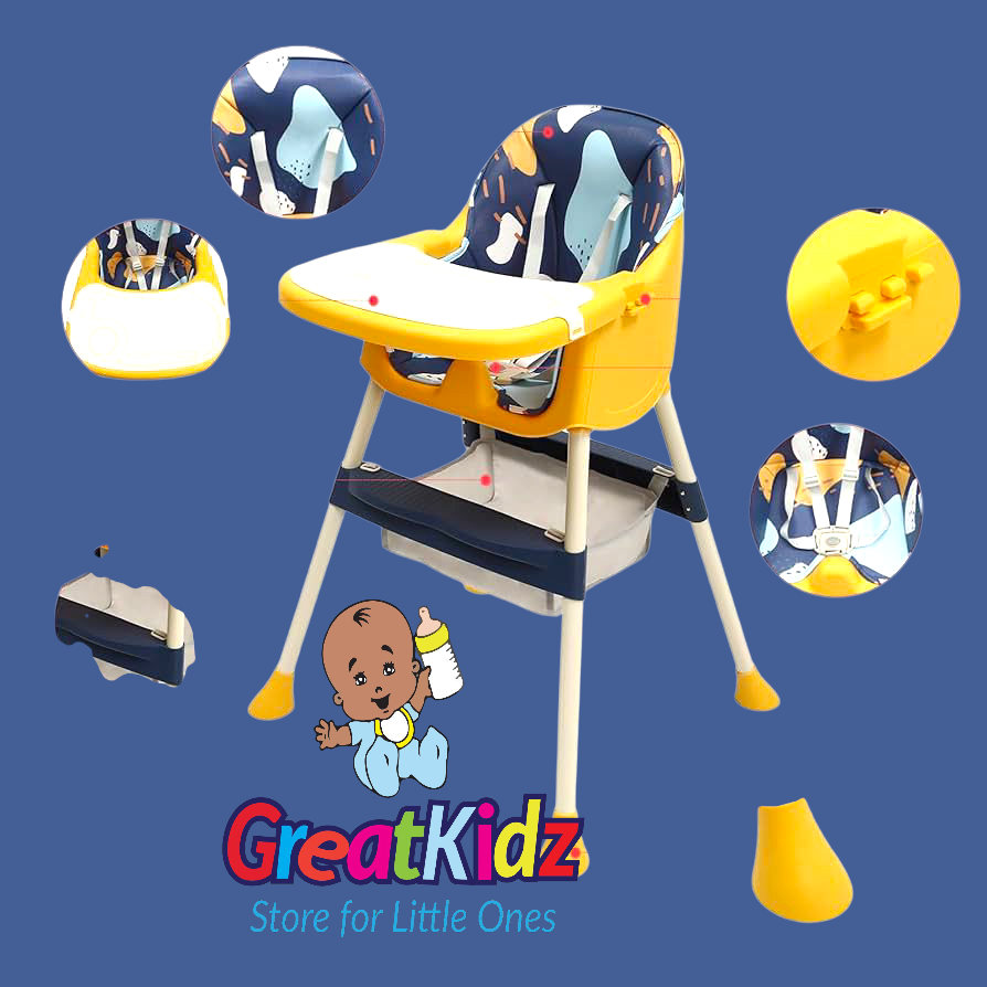 Feeding Chair : High Chair for Babies and Toddlers, 3 in 1 Adjustable Hight for Dinning , Rest chair .